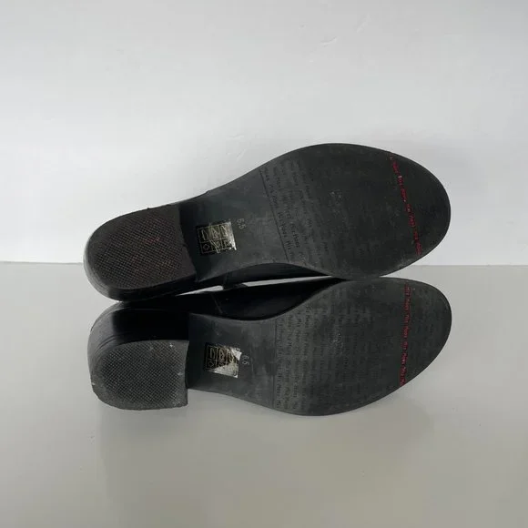 MIZ Mooz Nicole Ankle Booties Leather Studded Black 6.5 - Picture 5 of 9